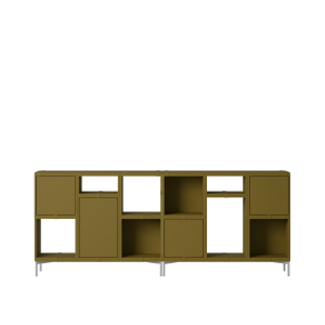 MUUTO półka STACKED OFFICE konfiguracja 3 brązowo-zielona