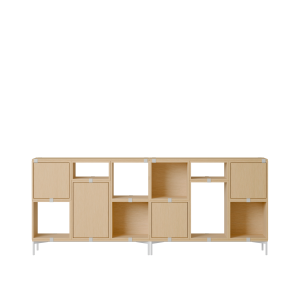 MUUTO półka STACKED OFFICE konfiguracja 3 dębowa