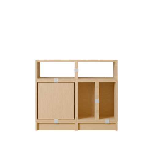 MUUTO półka STACKED OFFICE konfiguracja 5 dębowa