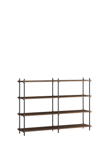 MOEBE system regałowy s.115.2.B przydymiony dąb | czarny  