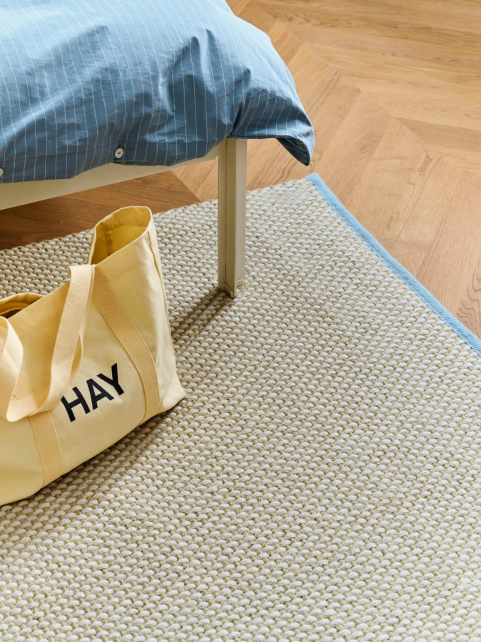 3 Colour Rug Soft turquoise_Shopper Bag Soft yellow_Fineline Bedlinen Blue.jpg