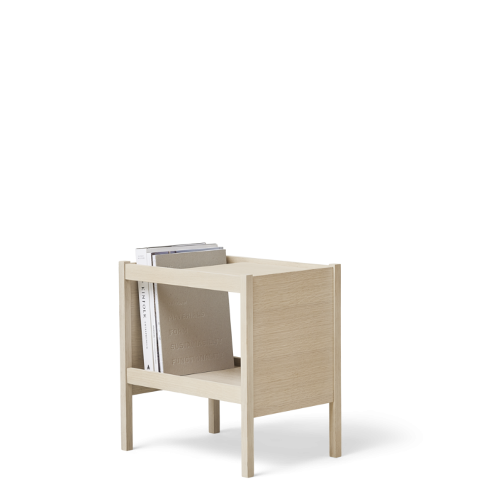 Form and Refine_Jounal-side-table_White-oak_Perspective-magazines.png