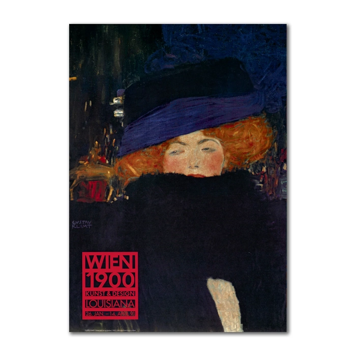 GustavKlimtDamemedhatogfjerboaLouisianaplakat.jpg.webp