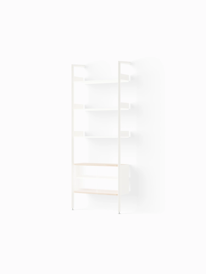 146227A544_Rombe_IF3_Alabaster uprights_Alabaster shelves_Oak cabinet with shelf Duży.png