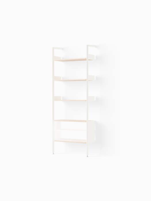 146227A542_Rombe_IF3_Alabaster uprights_Oak shelves_Oak cabinet with shelf Duży.png