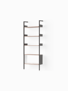 &Tradition regał  Rombe Full Bay Cabinet  IF3 Anthracite w. Lacquered Walnut shelves