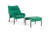 O2 Lounge Chair w. seat cushion soft and O2 Ottoman green_black powder coated steel base.jpg