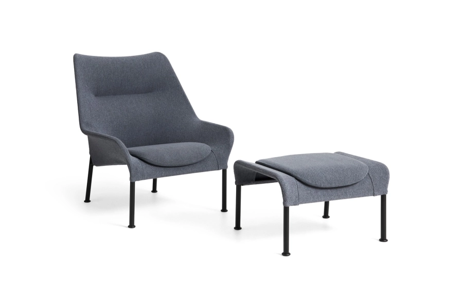 O2 Lounge Chair w. seat cushion soft and O2 Ottoman grey_black powder coated steel base.jpg
