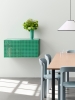 Perforated Cabinet Wall S soft jade_Rey Chair slate blue_Ava Cone Pendant 600 white_Annex Table Overhang charcoal alu wb lacquered oak tabletop.jpg