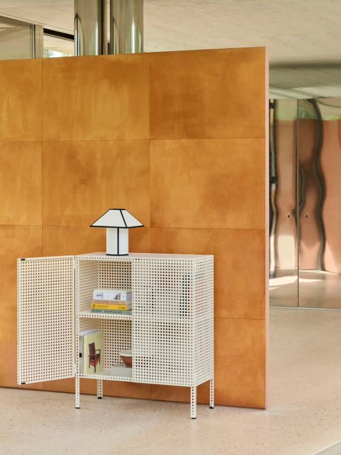 Perforated Cabinet M Eggshell_Ava Pyramid Table Lamp white 01.jpg