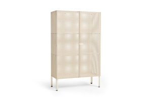 HAY szafka stojąca PERFORATED CABINET eggshell L 