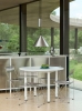 X-Line Chair chromed steel Indoor_Annex Table Round white laminate cream white legs_Compass Adjustable Pendant brushed alu.jpg