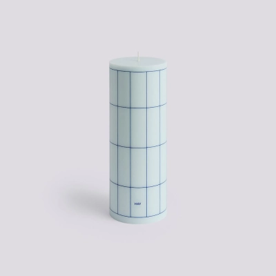 HAY świeca COLUMN L jasnoniebiesko - granatowa