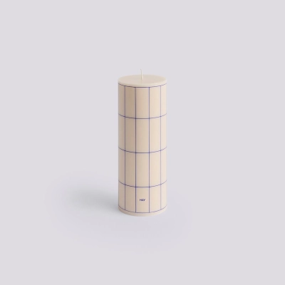 HAY świeca COLUMN M off white - granatowy 