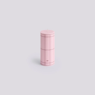 HAY świeca COLUMN S jasny różowy - bordowy