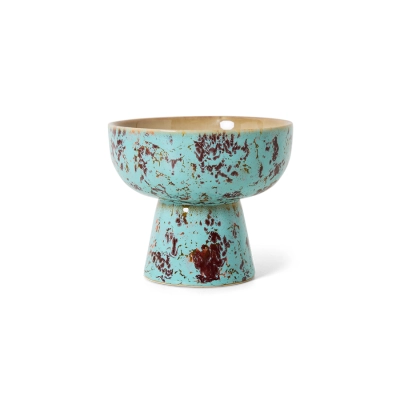 HK LIVING miska  ceramiczna TAPAS S na nóżce 70's PATINA