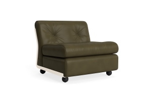 HAY fotel - moduł 1 os. - AMANTA CREAM BEIGE, skóra naturalna SENSE-FOREST