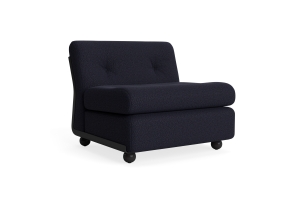 HAY fotel - moduł 1 os. - AMANTA ANTHRACITE, tkanina TURF-BLUE RED MÉLANGE