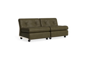 HAY sofa moduł 2 os. - AMANTA CREAM BEIGE, skóra naturalna SENSE-FOREST