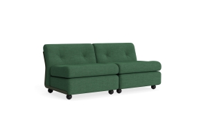 HAY sofa moduł 2 os. - AMANTA BOTTLE GREEN, tkanina MODE-040
