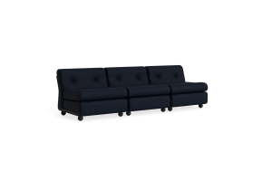 HAY sofa moduł 3 os. - AMANTA ANTHRACITE, tkanina MAGLIA-BLUE BLACK