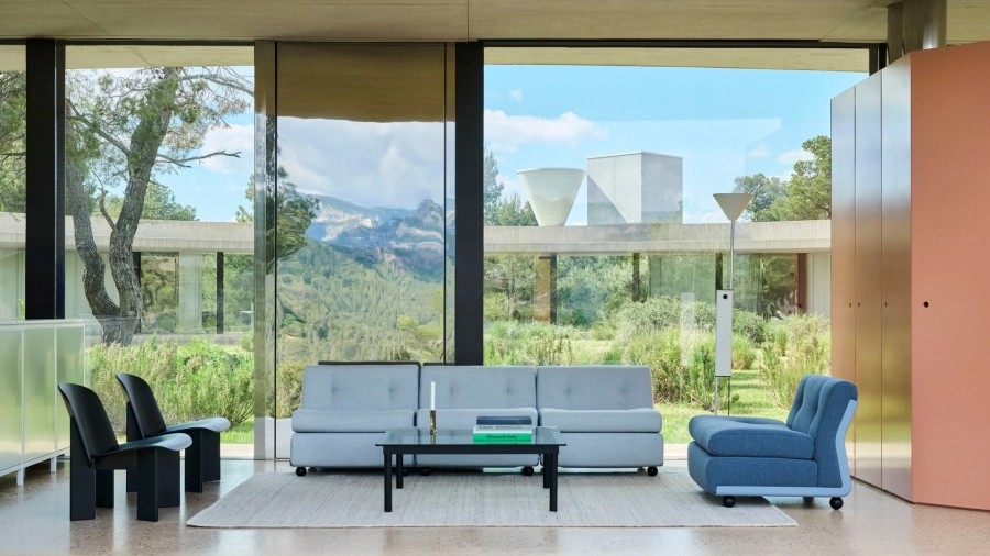 Amanta 3 Seater Naveli 723 frost blue shell_Amanta 1 Seater Turf blue grey frost blue shell_Chisel Lounge Chair black.jpg