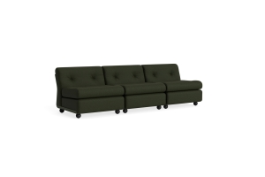 HAY sofa moduł 3 os. - AMANTA BOTTLE GREEN, tkanina MAGLIA-DARK GREEN