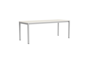 HAY stół prostokątny ANEX anodyzowane aluminium |  COTTON CREAM COMPOSITE - dł. 200 cm
