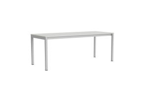 HAY stół prostokątny ANEX anodyzowane aluminium |  CLOUD GREY LINOLEUM - dł. 200 cm