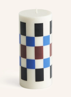 HAY świeca COLUMN off white - brązowa - czarna L