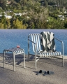 Palissade Lounge Chair low sky grey_Palissade Stool sky grey_Frotte Stripe dark green.jpg