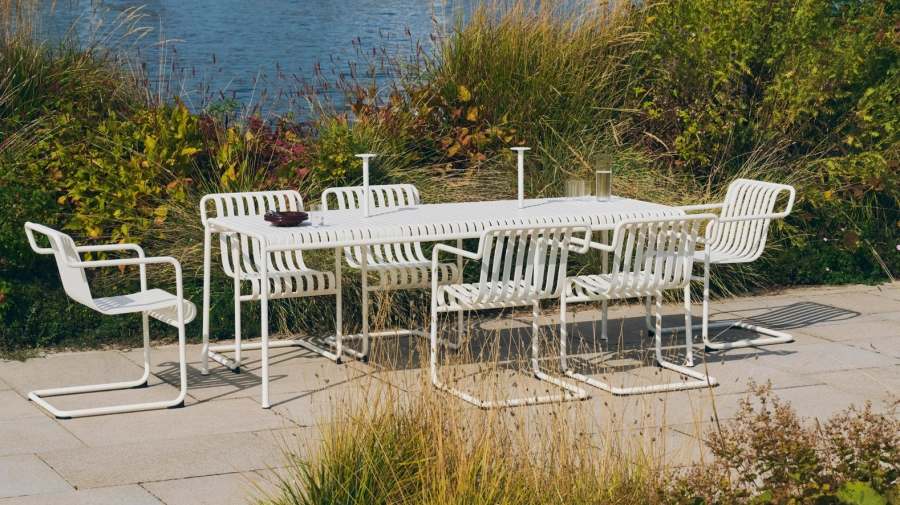 Palissade Cantilever Dining Armchair_Palissade Table L220 cream white_Host Portable Lamp cream white.jpg