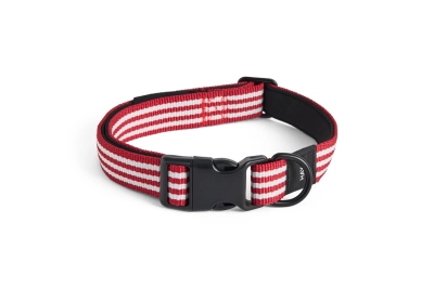 HAY obroża dla psa DOGS COLLAR czerwona w paski M/L  