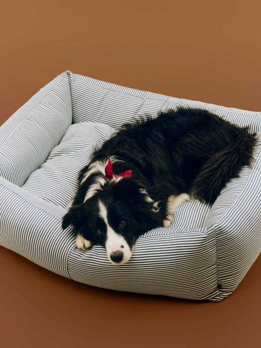 HAY Dogs Bed Zip L blue and white stripe_HAY Dogs Scarf Recycled red_01.jpg