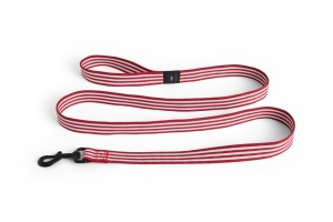 HAY smycz dla psa DOGS LEASH w paski czerwone M/L 