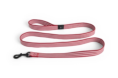 HAY smycz dla psa DOGS LEASH w paski czerwone M/L 