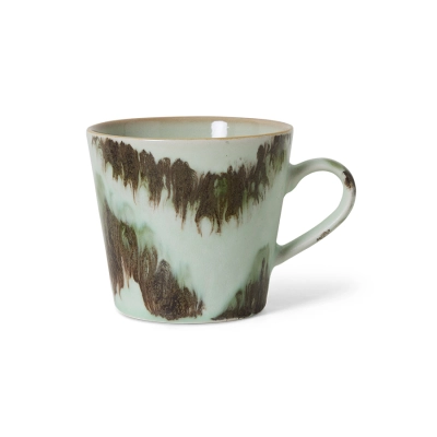 HK LIVING Kubek ceramiczny do cappuccino 70's: TIDE 270 ml 