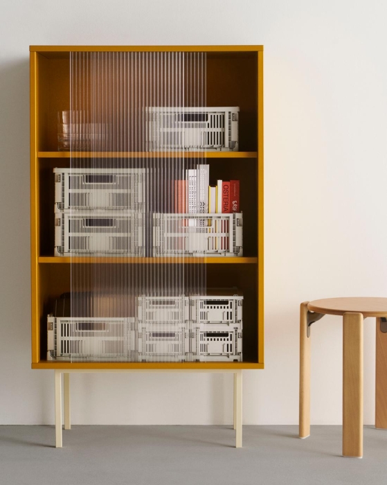 Colour Cabinet Tall yellow_HAY Colour Crate off-white collection_HAY Colour Crate Lid Plastic off-white collection_Rey Stool golden beech.jpg
