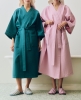 Waffle Bathrobe petrol blue_Waffle Bathrobe cool pink_Waffle Slippers Stripe Cool pink_Waffle Slippers Stripe Dusty blue_01.jpg