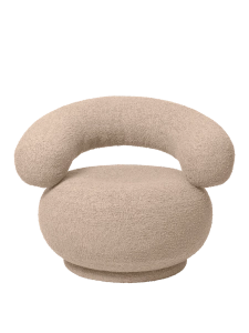 FERM LIVING fotel obrotowy ORBO Bouclé - Natural