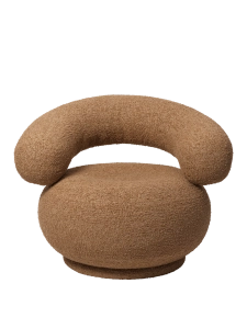 FERM LIVING fotel obrotowy ORBO Bouclé - Tan