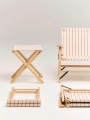 Outdoor Market Folding Stool beige with red stripe_Outdoor Market Folding Sofa beige with red stripe.jpg