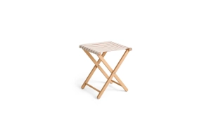 HAY stołek składany OUTDOOR MARKET STOOL-BEIGE WITH RED STRIPE