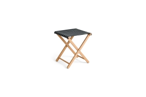 HAY stołek składany OUTDOOR MARKET STOOL-BLACK WITH BEIGE STRIPE
