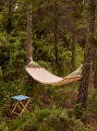 Outdoor Market Hammock beige with red stripe_Outdoor Market Folding Stool blue with beige stripe.jpg