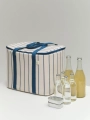Outdoor Market Cooler Bag M beige with blue stripe 01.jpg