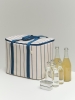 Outdoor Market Cooler Bag M beige with blue stripe 01.jpg