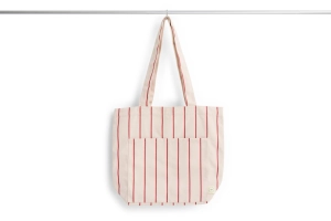 HAY torba OUTDOOR MARKET TOTE BAG-MEDIUM-BEIGE WITH RED STRIPE