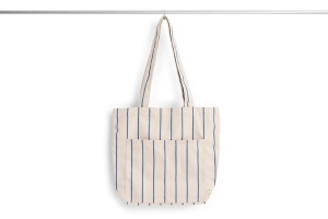 HAY torba OUTDOOR MARKET TOTE BAG-MEDIUM-BEIGE WITH BLUE STRIPE