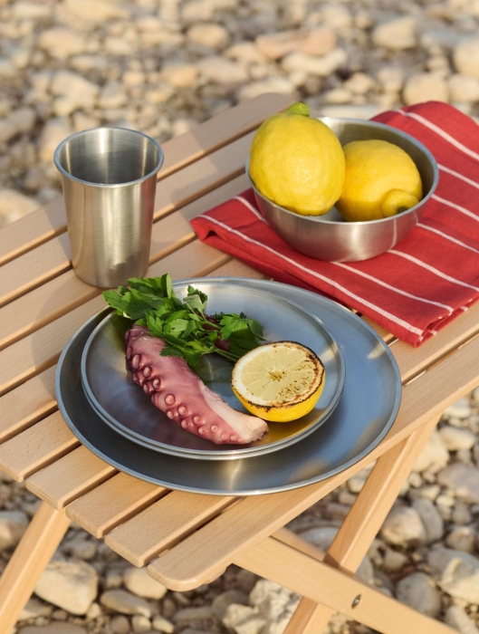 Outdoor Market Steel Plate_Outdoor Market Steel Cup_Outdoor Market Steel Bowl_Outdoor Market Tea Towel red with beige stripe.jpg